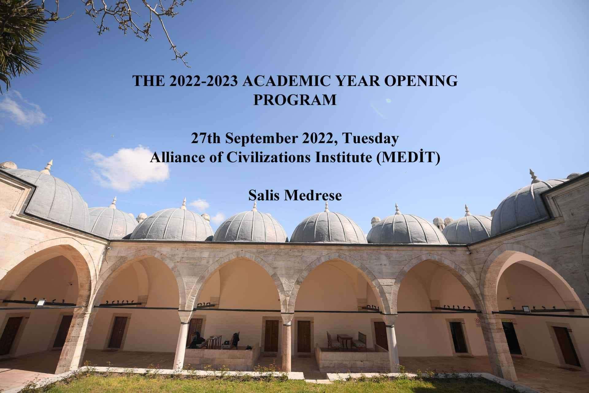 THE 2022-2023 ACADEMIC YEAR OPENING PROGRAM