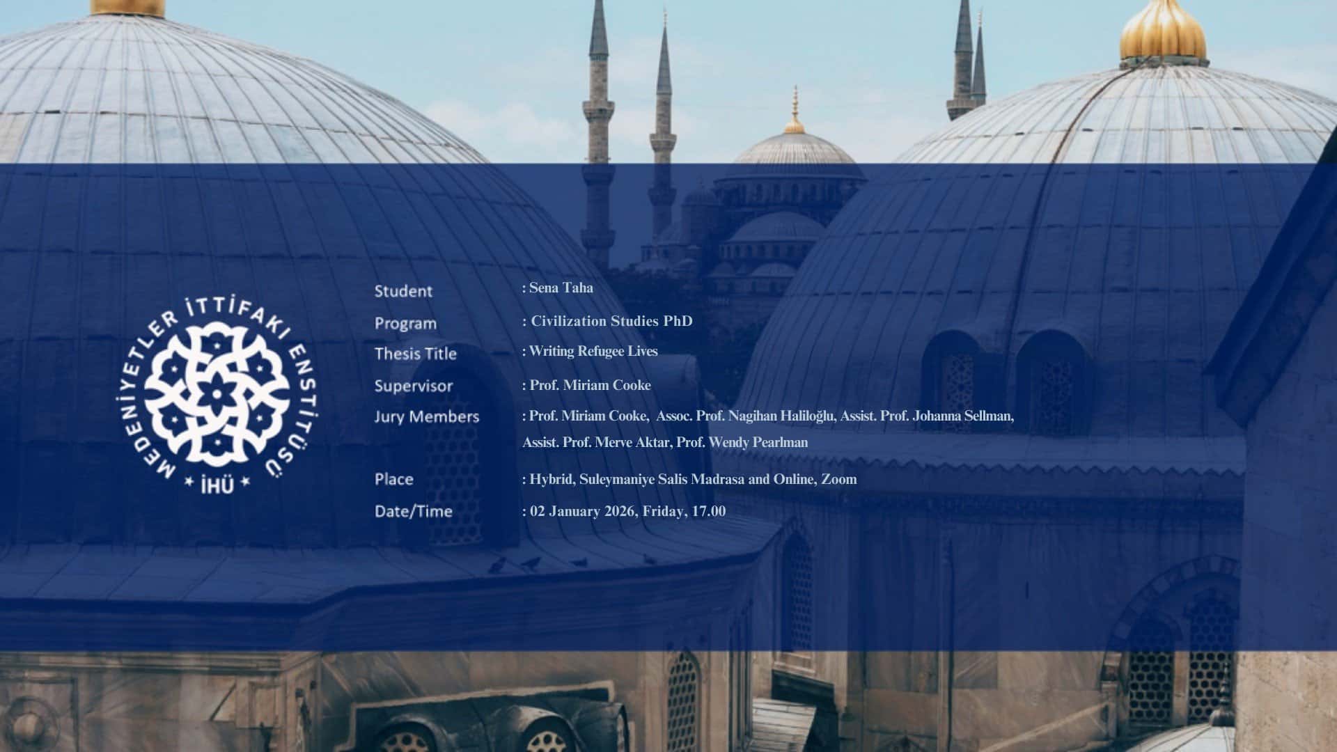 Doktora Öğrencimiz Sena Taha'nın Tez Savunması