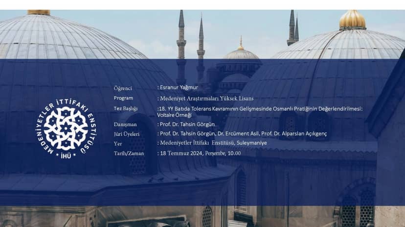 Yüksek Lisans Öğrencimiz Esranur Yağmur'un Tez Savunması