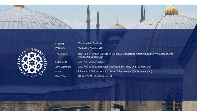 Yüksek Lisans Öğrencimiz Mokhirakhon Nasirivo'nın Tez Savunması